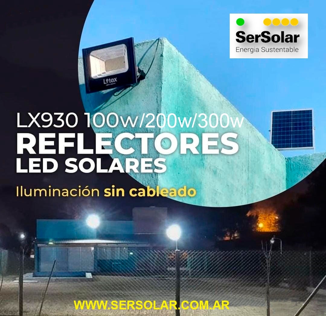 reflector led solar 100w litex sersolar