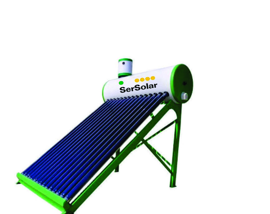 -Termotanque solar 200 lts.- estructura blanca 