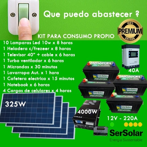 3 KIT SOLAR AHORRO DE ENERGIA