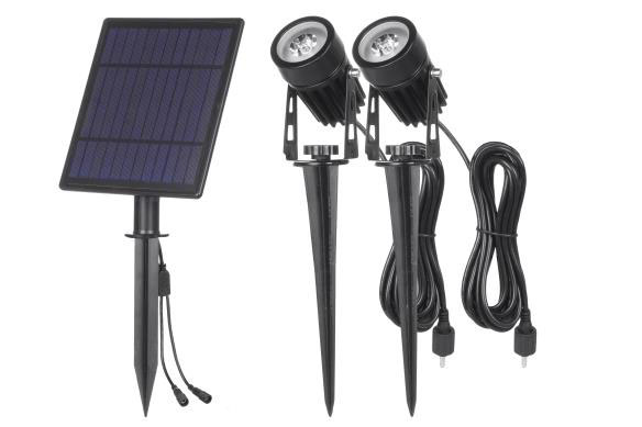 ESTACA LED SOLAR C/ 2 ESTACAS 6V 5W