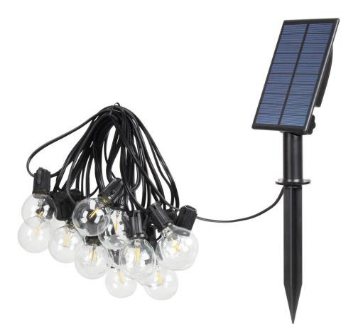 GUIRNALDA LED SOLAR - 20 LÁMPARAS 1W